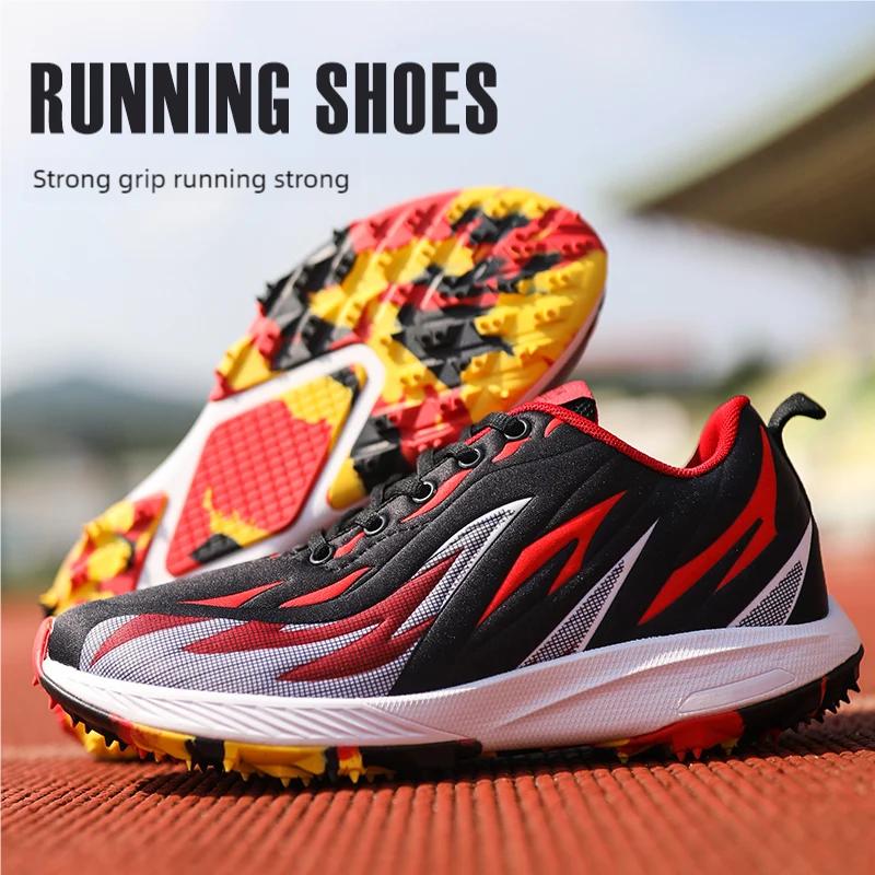 Unisex Outdoor Running Shoes Four Seasons New Breathable Spikes Men's Casual Sports Shoes Fashion Student Mesh Non-slip Sneakers
