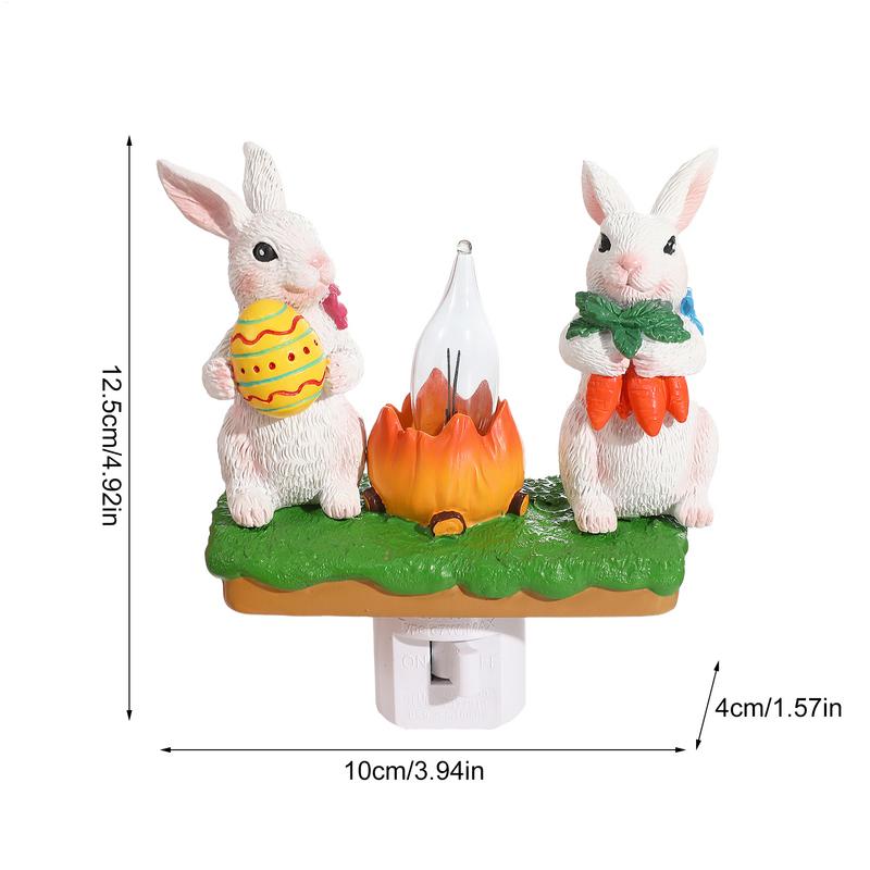 Kaninchen Nachtlicht Umgebungslicht Wandleuchte LED Lichter Dekorative Lichter Nachttischlampen Kaninchen Lagerfeuer Osterlichter Feiertagsnacht