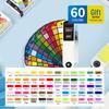 Fan-shaped Solid Watercolors: 24, 36, or 42 Gouache Colors for Students & Beginners