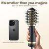Ulelay Kompakt Reise Größe 2-in-1 Ionentechnologie Mini Haartrockner Bürste Schnelles Trocknen Frizz Kontrolle Tragbar Heißluft Elektrisch