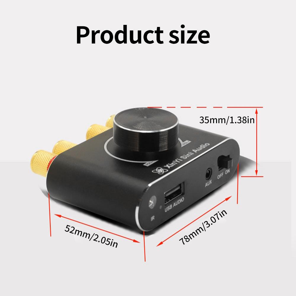 X100H 100W Stereo Amplifier Board 12/24V Speaker Audio Amplifier BT 5.1 AUX USB U-disk Input Amplification Module APP Control