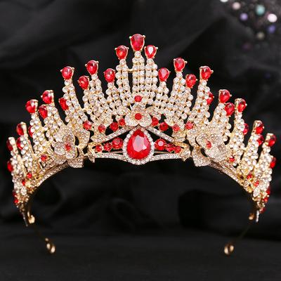 Tiară de mireasă coroană de cristal bentiță mireasă nuntă concurs pasarelă accesorii coroană