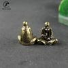 Bodhidharma Buddha Figurines Miniatures Desktop Ornament Retro Brass Master Dharma Statue Home Decor Crafts Accessories