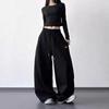 Korean Style Women's Printed Drawstring Hip Hop Jazz Street Dance Casual Pants
