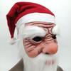 Maschera di Babbo Natale nuova e molto venduta, maschera in lattice a mezza faccia di Babbo Natale e Nonna Natale realistica e divertente, spaventosa