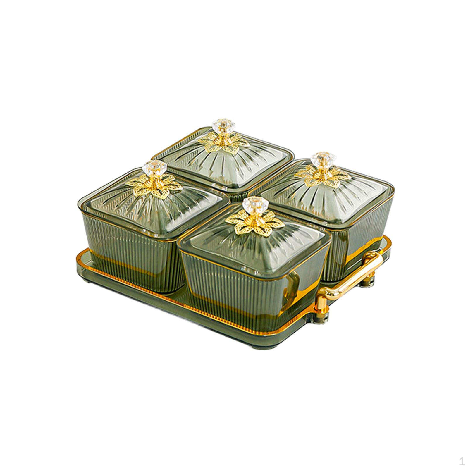 

Набор для сервировки фруктовых тарелок для приема гостей зелёный