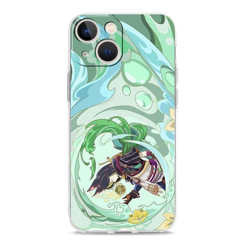 

Luxury Case For iPhone 15 14 13 12 11 Pro Max X Xs XR 7 8 Plus Bumper Phone Cases Clear TPU Cover Game Genshin Impact Tighnari iPhone 15