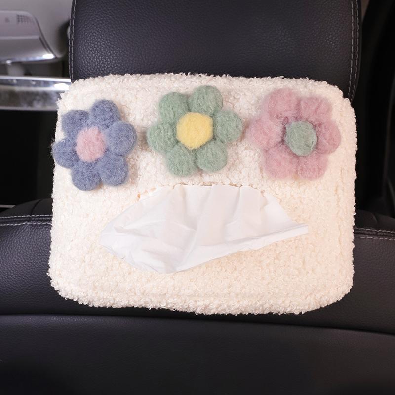 1/2pc Soft Plush Color Flowers Car Seat Belt Cover Shoulder Strap Harness Cushion  Artificial Lamb Auto Seatbelt Shoulder Pad
