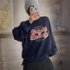 New Arrivals Open Run Women Color Block PrinT Oversized Long Sleeve T shirT