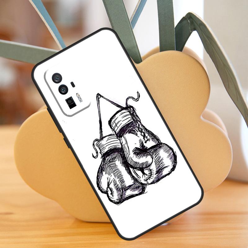 Boxing Gloves Case For POCO X6 F6 Pro M6 X3 X5 M5s F3 F5 Xiaomi 14 Ultra 12 13 Lite 11T 12T 13T Pro Cover