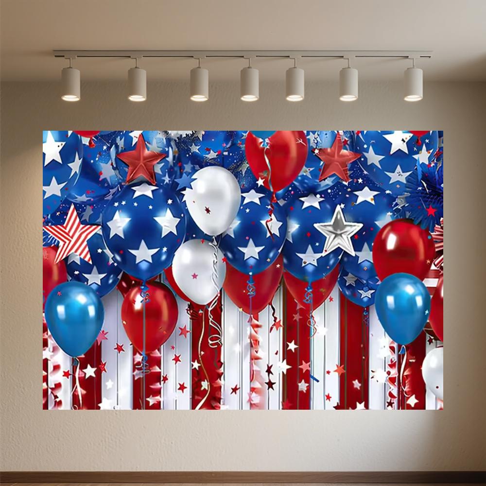 US July 4 Independence Day Background Celebration USA Flag 4th of July Independence Day Portrait Banner Decor Background Photo