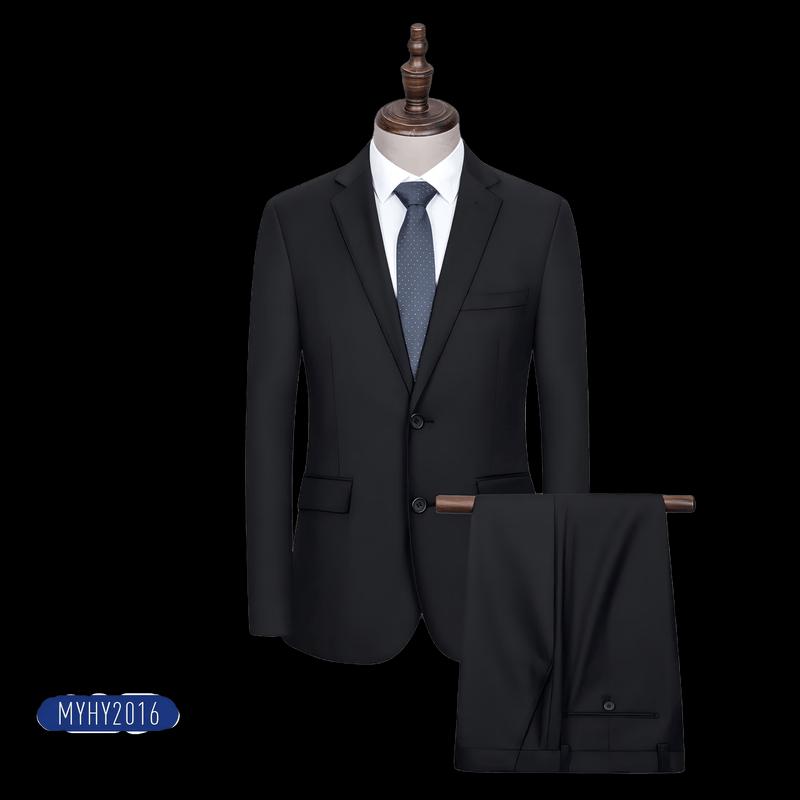Qishuo Men s Two-Button Business Suit 48B чёрный