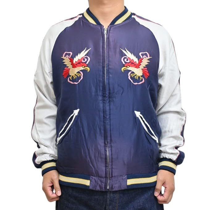 Tailor Toyo Aging Souvenir Jacket Sukajan WHITE TIGER LANDSCAPE Taylor Toyo TT15545-145 × (JP, Alphabet, S, Green)