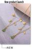 Milly Christmas Green Enamel Zircon Pendant Necklace with Tree, Gloves & Reindeer - Romantic Gift for Women