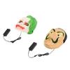 2PCS LED Face Cover 3 Lighting Modes El Safe Comfortable Light Up Halloween Face Cover for Party