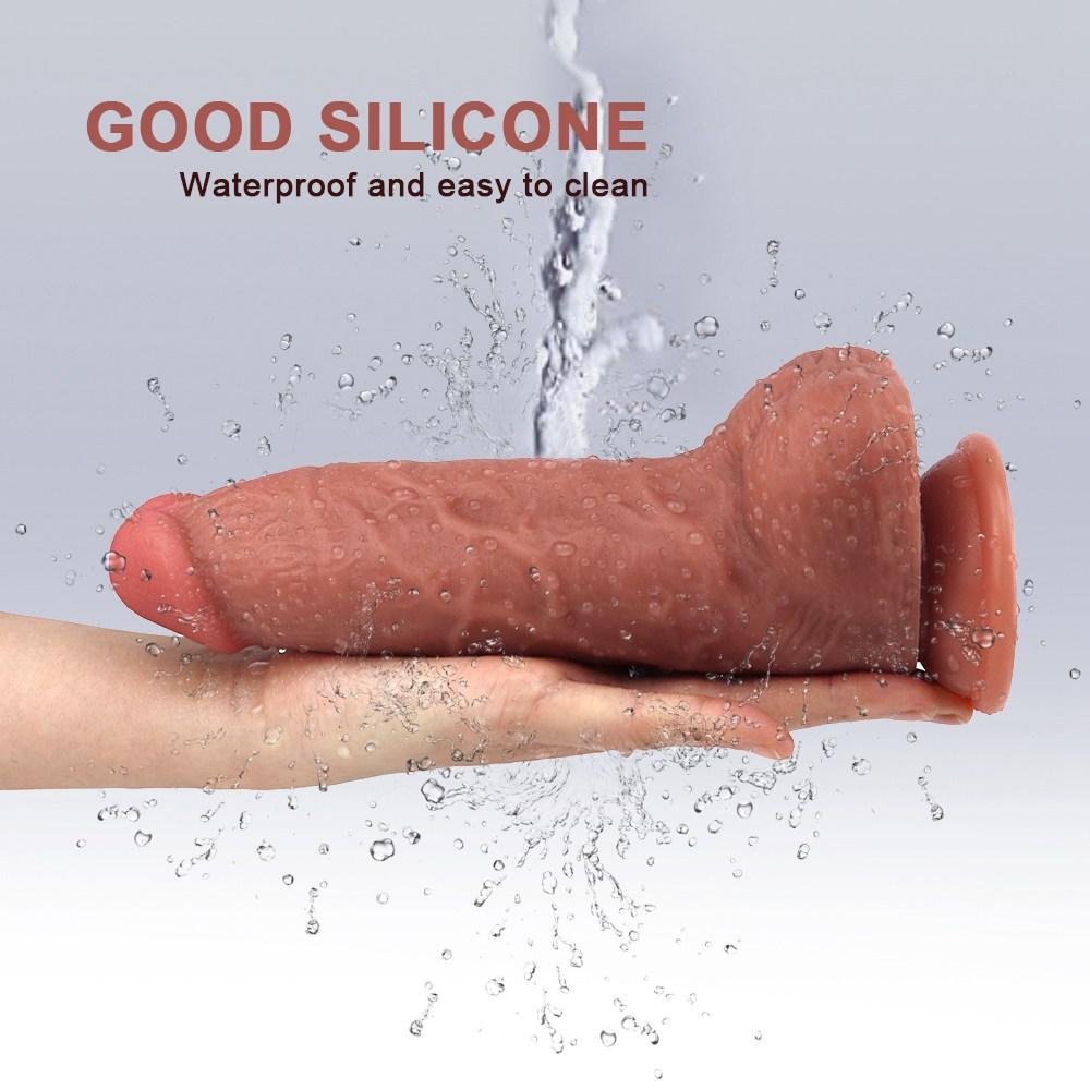Penis realist pentru piele, vibrator super imens și mare, flexibil din silicon, cu ventuză, penis artificial, masturbator feminin, jucării sexuale
