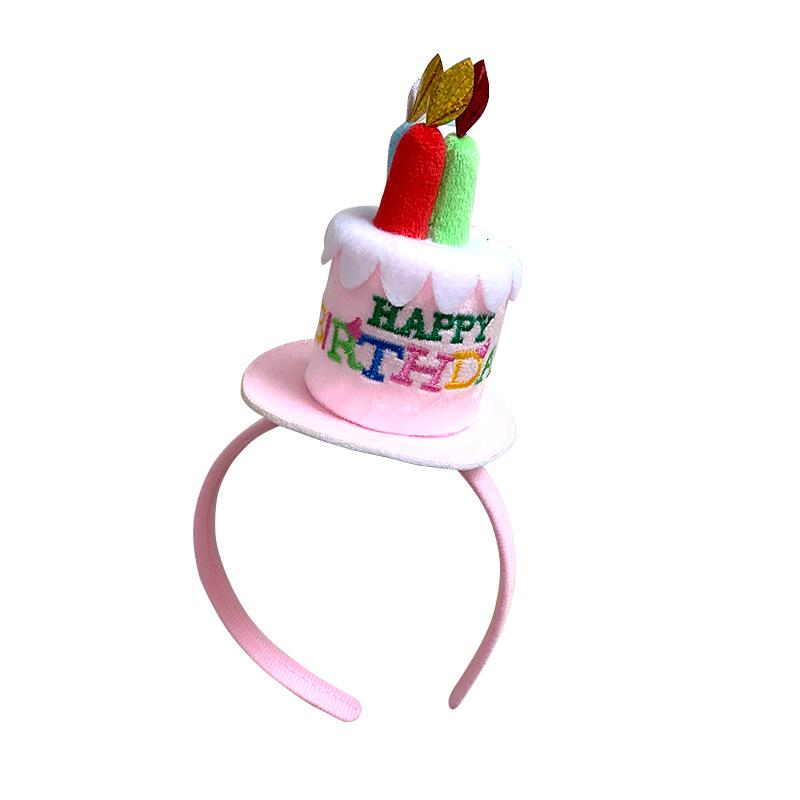 Birthday Cake Candle Headband and Hat for Baby and Pet Party Dress-Up, Holiday Photo Props