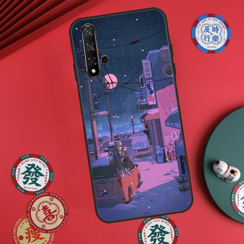 Manga Anime Street For Huawei Nova Y73 Y72 Y90 Y70 Y60 Y91 Y61 12s 12i 11i 8i 9 10 SE P40 Lite P60 P30 Pro Case