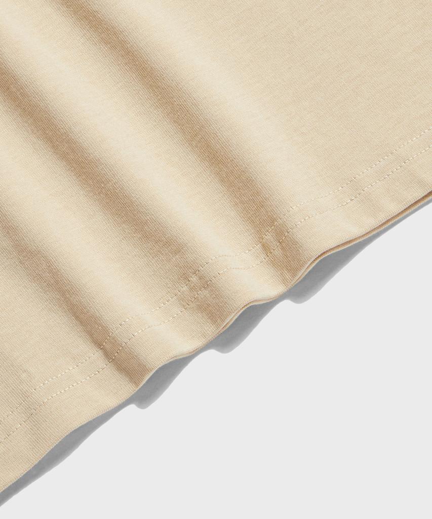 Beulonseun 10.6 Oz Cotton Short Sleeve Henley Tee Apricot