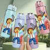 1PC Roblox Piggy Adventure Character 750ml Color Plastic Sports Water Bottle Leakproof Flip Straw Lid Suitable for Sports Office Home Use
