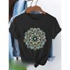 European sizes Elegant Artistic Print Women's Short-Sleeve T-Shirt