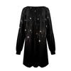 Fashionable Ladies Star Print Autumn Long Sleeve Casual Loose Dress