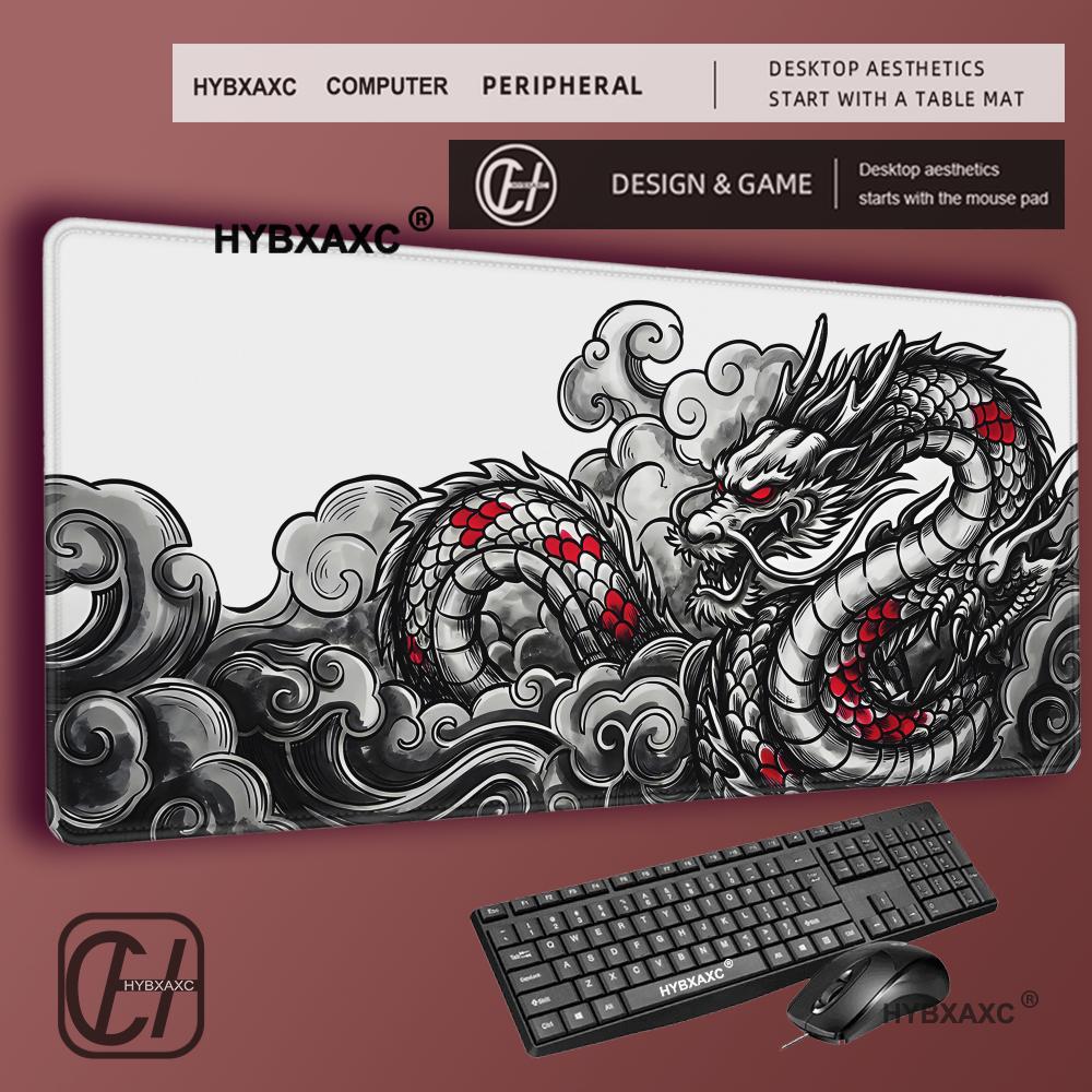 Japanese Dragon Design Mouse Pad Multiple Sizes Large Square Computer Office Game Table Mats 100x50cm Rubber Antislip Mousepads