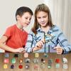 Christmas Advent Calendar With 24 Natural Crystal Agate Stones Minerals Fossils Surprise Blind Box For Kids Geological Learning Collection