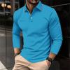 Essential Men's Long Sleeve Polo Shirt, Stylish Casual Top