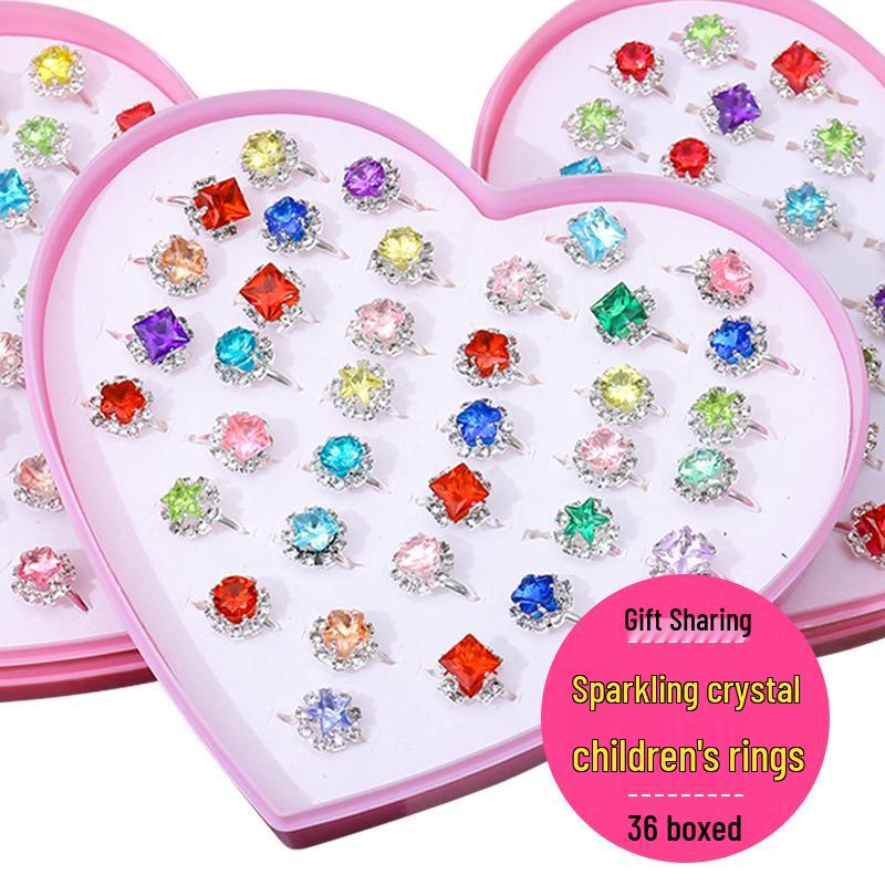

Princess Cartoon Plastic Rings for Toddlers - Cute Jewelry Accessories for Baby Girls