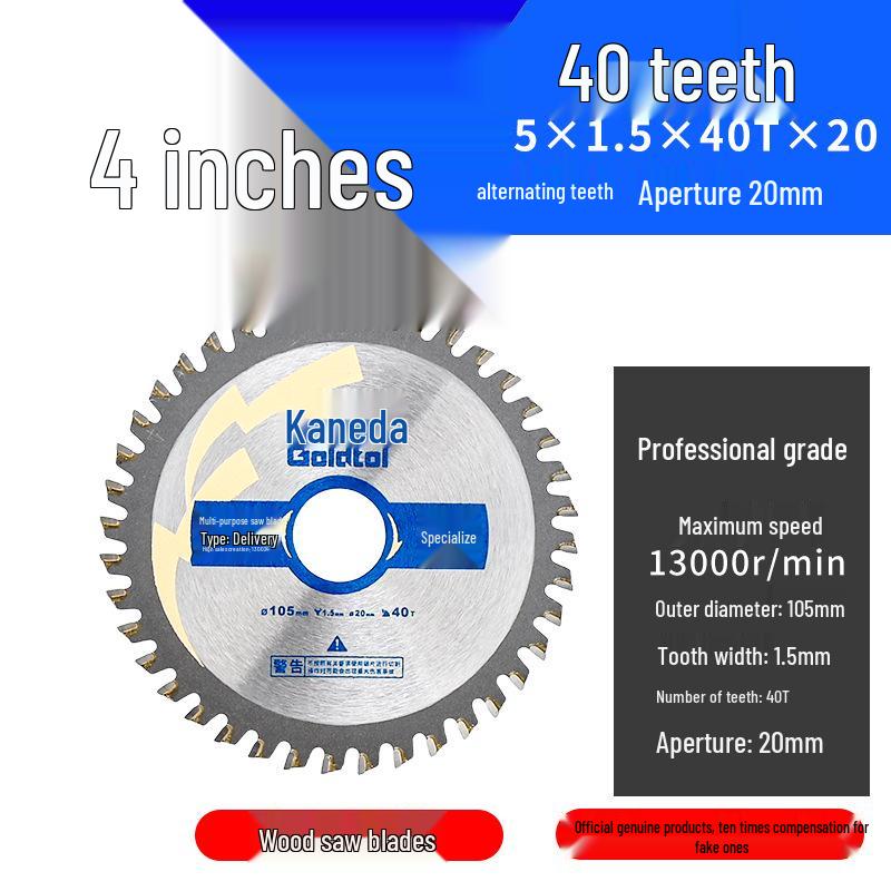 Jindian 4" & 10" Woodworking Saw Blades for Handheld Circular Saws & Angle Grinders