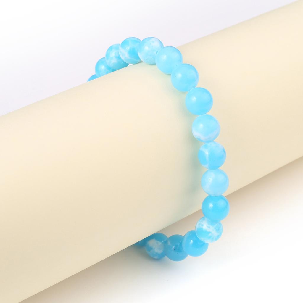 Nový styl Dámský náramek Přírodní kámen Emperor Stone Korálky 8X8 MM Přívěsky pro ženy Romantický dárek k narozeninám