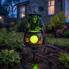 Solar Powered Spooky Lights Witch Cauldron Garden Stake Light, Waterproof Resin Glowing Outdoor Holiday Displays Figurine Statue, Pathway