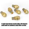 80 Degree Copper Fuels Burners Nozzle With Build In Stainless Steel Filter For Industrial Boilers And Heating Equipment