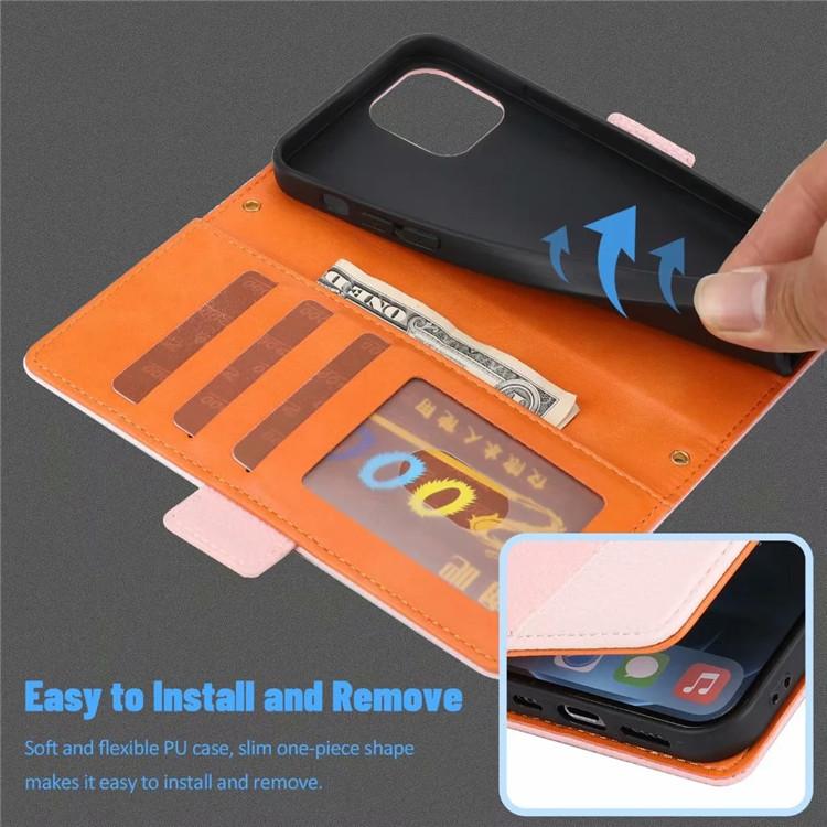 Splicing contrasting leather case for Xperia 1 flip card wallet protective case Xperia 10-III portable