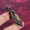 Unakite Gemstone Pendant Copper Wire Wrapped Handmade Pendant Designer Jewelry