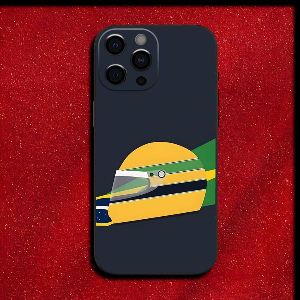 Racing Driver A-Ayrton S-Senna Phone Case For iPhone 16,15,14,13,12,11,Pro,X,XS,Max,XR,Plus,Mini Soft Black Cover