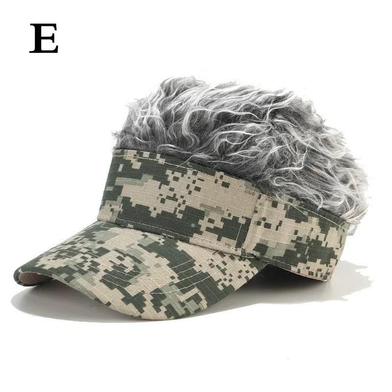 Men Wig Camouflage Cap Fashion Casual Golf Baseball Cap Adjustable Snapback Hats Hip Hop Hat