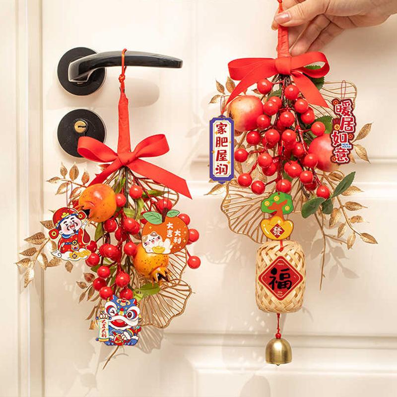 Chinese New Year Decorations 2026 Lucky Fortune Hanging Pendants Traditional Spring Festival Living Room Hanging Ornaments