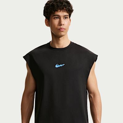Nike Tank Tops Men s Black Crew Neck Moderate L