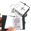 3Pcs Tasche Miniatur Buch Schlüsselanhänger Mini Buch Bibel Christian Schlüsselanhänger für Kirche Souvenir Geschenke Tasche Anhänger