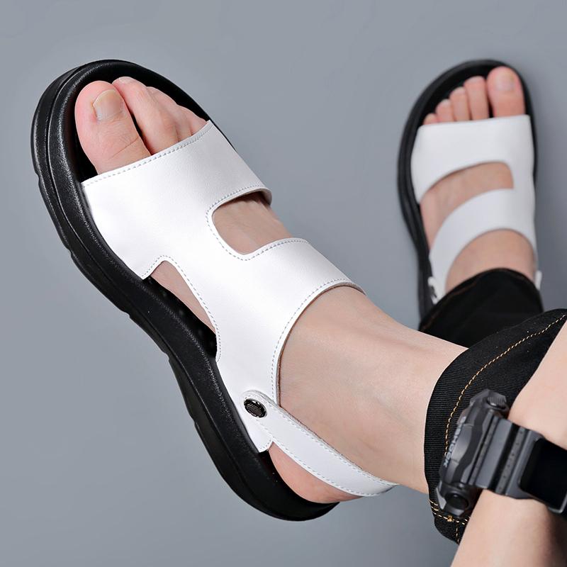 New Summer Classic White Leisure Beach Shoes Holiday Male Wading Aqua Sandals Outdoor Male All-match Comfortable Casual Sandals