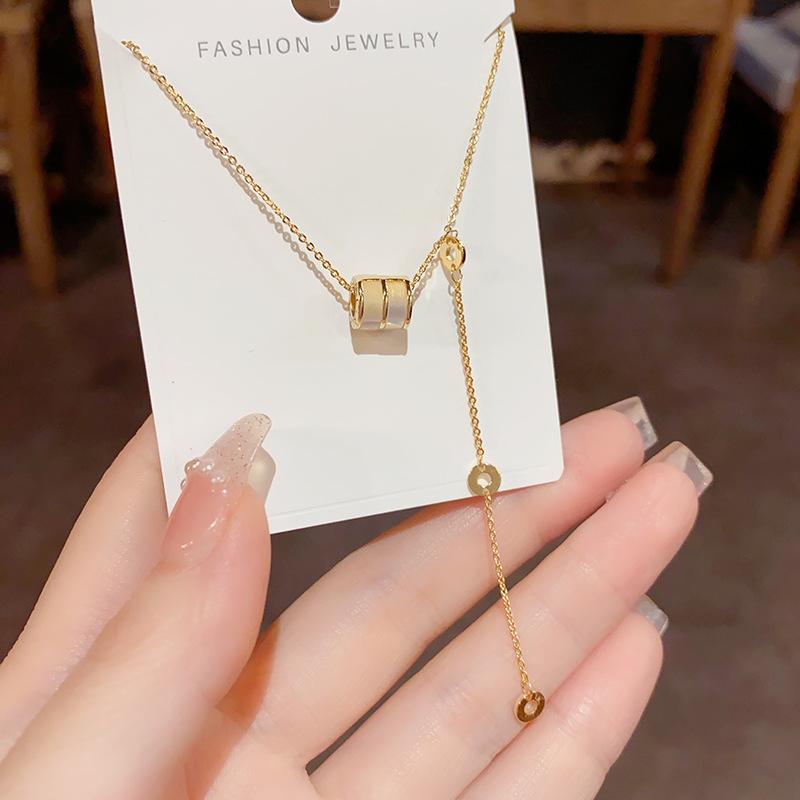 Korean Style Unique Design Fashion Shell Roller Clavicle Necklace For Women