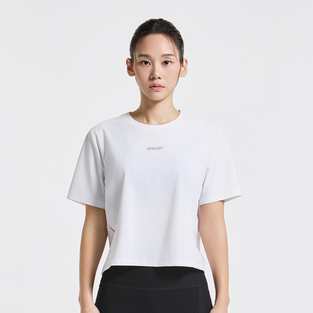 Baellob Women'S Air Revent Active Crop T-Shirt White