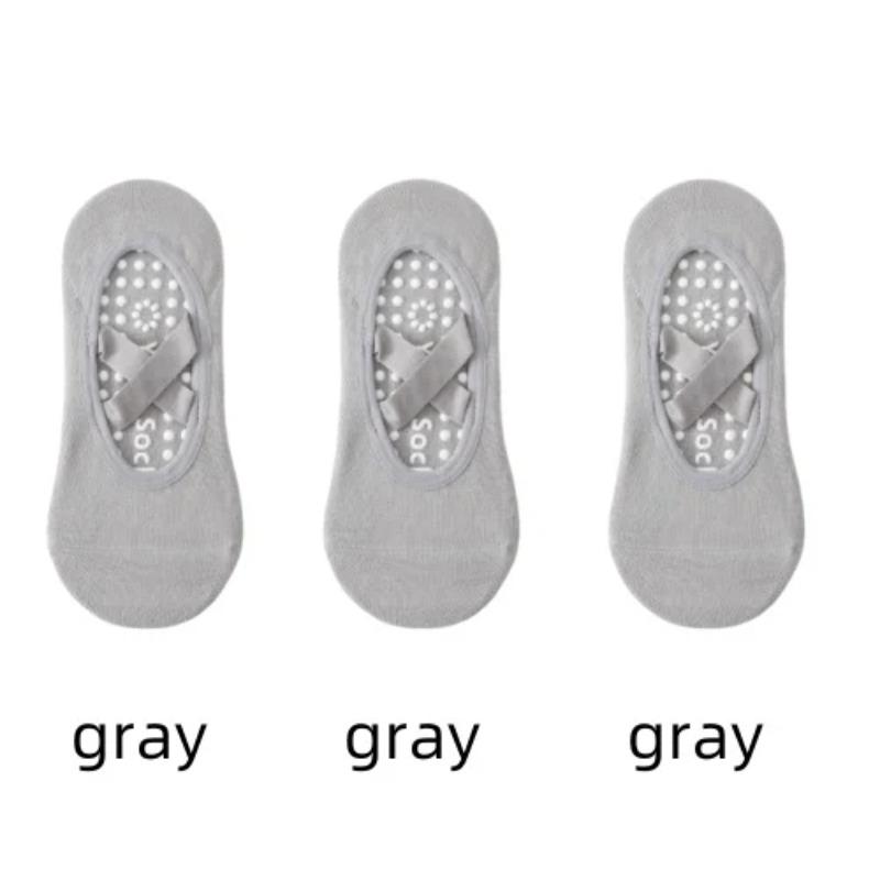 1/ 3Pair Professional Women Yoga Sock Silicone Anti-slip Ballet Pilates Socks Women Backless Breathable Bandage Yoga Sport Socks