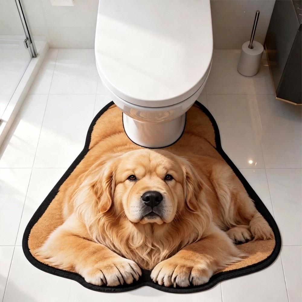 Non-slip Lifelike Animal Toilet Floor Mat 40×50CM 50×60CM Toilet Floor Mat Bathroom Decor