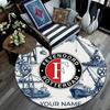 Custom Name Feyenoord Rotterdam Round Area Rug,Carpet Rug for Living Room Bedroom Sofa Playroom Decor,Non-slip Floor Mat
