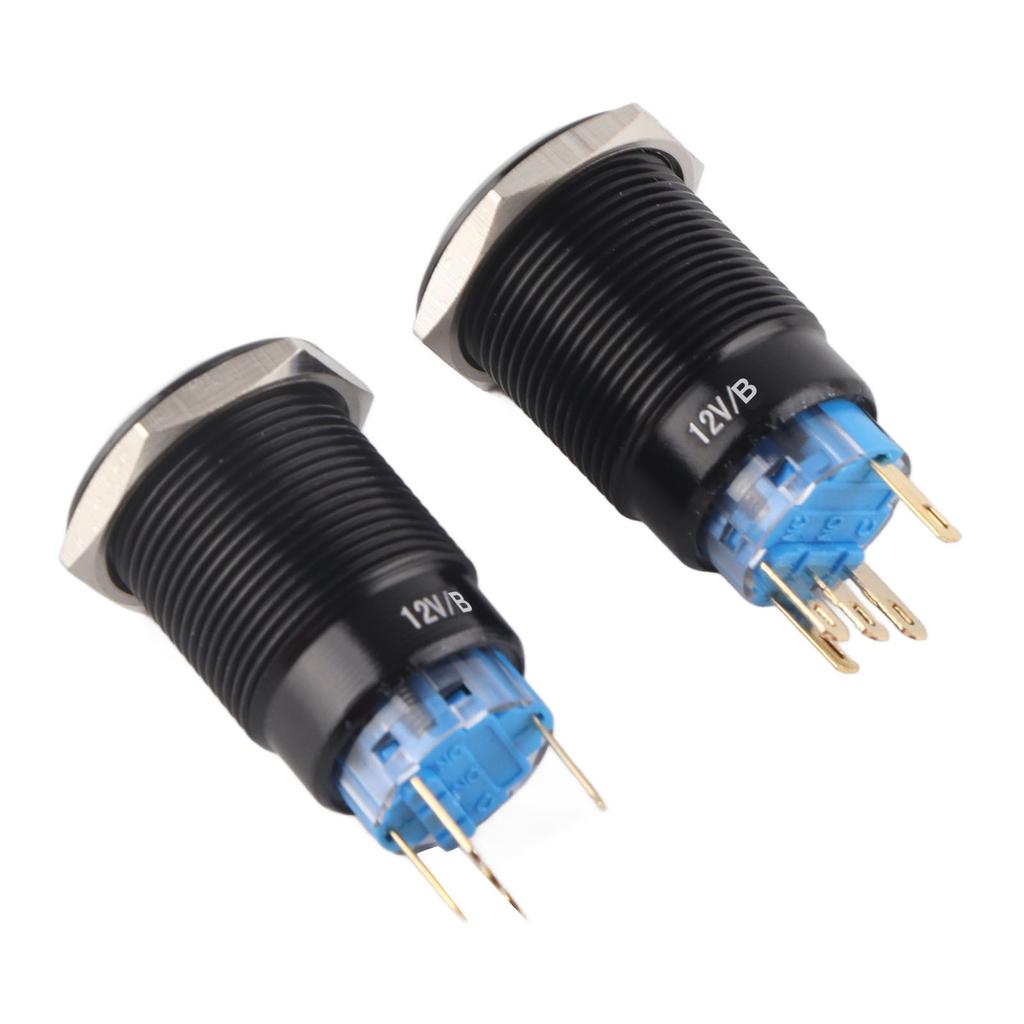 12V Waterproof Car Engine Start Push Button Switch Ignition Starter Black Zinc Aluminium Alloy