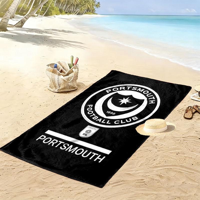 Portsmouth F.C Beach Towel, Large Soft Quick Dry Towel for Beach Camping Swimming