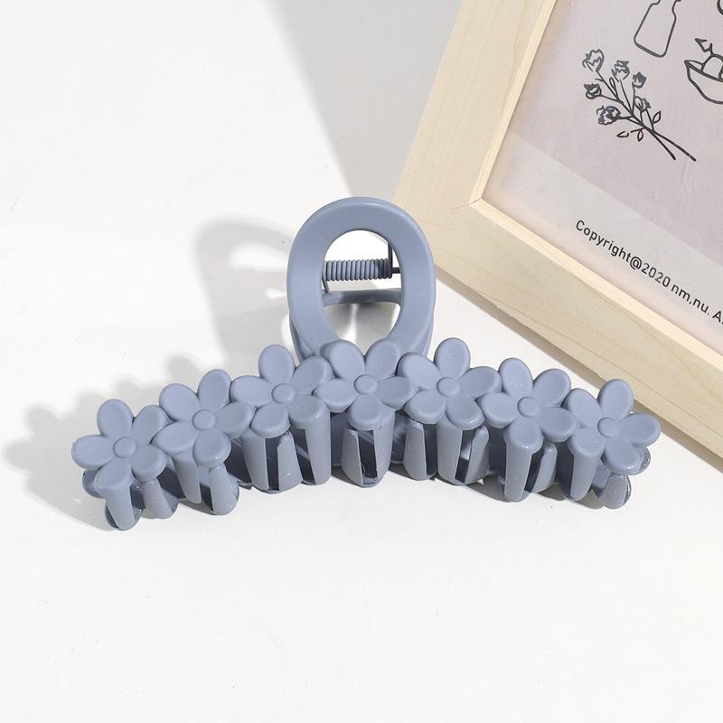 1pc Solid Color 13cm Large Simple Flower Clip Fashionable and Elegant, Shark Clip At the Back of the Head Hair Accessory